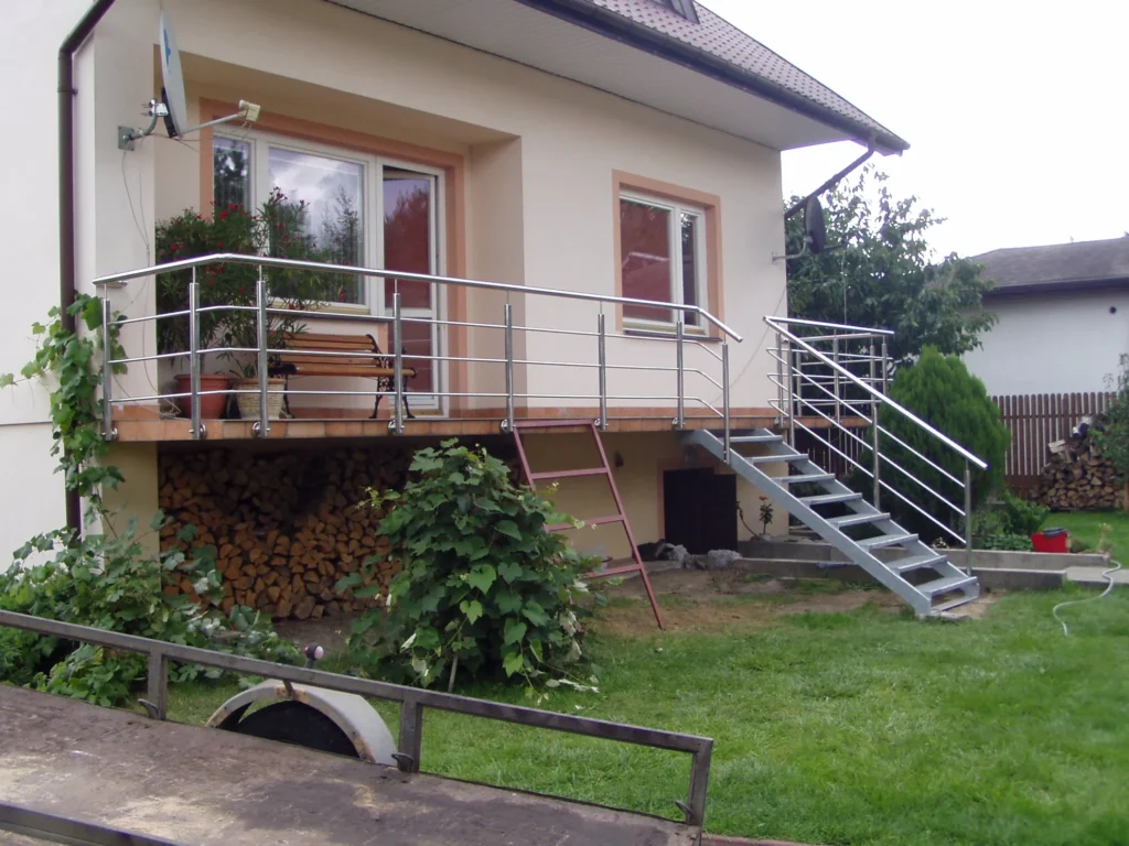 Steel stairs