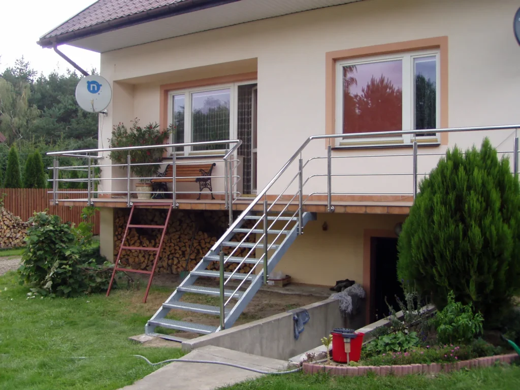 Steel stairs