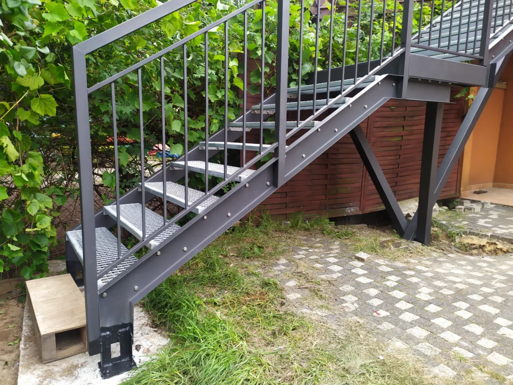 Steel stairs